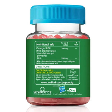 Vitabiotics Wellkid Peppa Pig Omega - 3 Soft Jellies 30 Pack - O'Sullivans Pharmacy