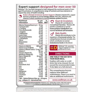 Vitabiotics Wellman 50+ Tablets 30 Pack - O'Sullivans Pharmacy