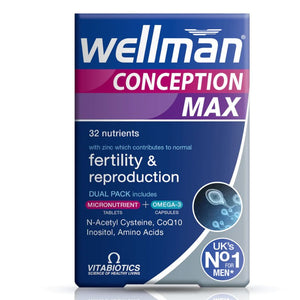 Vitabiotics Wellman Conception Max Tablets 84 Pack - O'Sullivans Pharmacy - Vitamins - 5021265252497