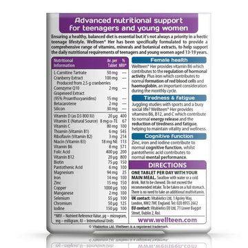 Vitabiotics Wellteen For Her Tablets 30 Pack - O'Sullivans Pharmacy