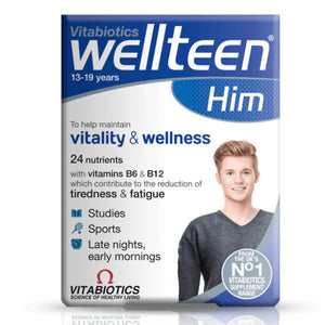 Vitabiotics Wellteen For Him Tablets 30 Pack - O'Sullivans Pharmacy - Vitamins - 5021265247325