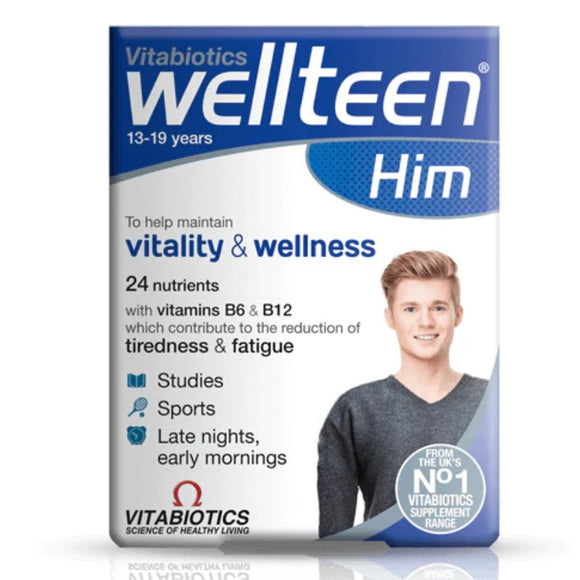 Vitabiotics Wellteen For Him Tablets 30 Pack - O'Sullivans Pharmacy - Vitamins - 5021265247325