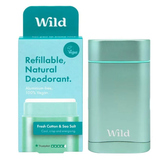 Wild Aqua Case and Fresh Cotton and Sea Salt Deodrant Starter Pack - O'Sullivans Pharmacy - Toiletries - 5065003990005