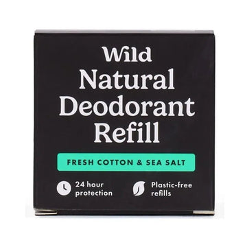 Wild Deodorant Refill Men Fresh Cotton & Sea Salt 40g - O'Sullivans Pharmacy