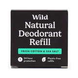 Wild Deodorant Refill Men Fresh Cotton & Sea Salt 40g - O'Sullivans Pharmacy