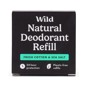 Wild Deodorant Refill Men Fresh Cotton & Sea Salt 40g - O'Sullivans Pharmacy - Toiletries - 5065003990708