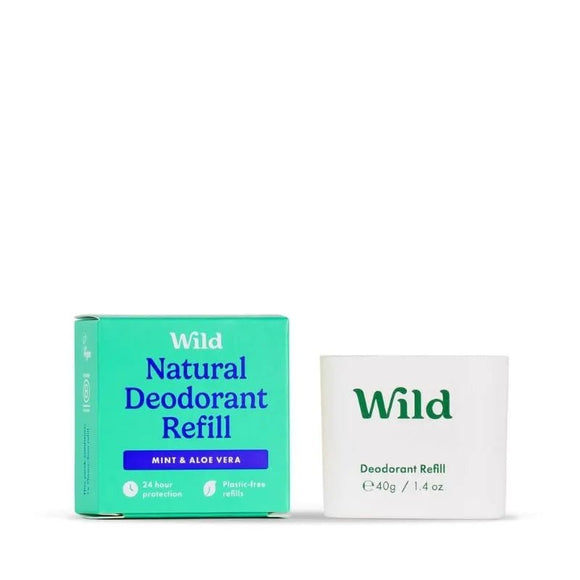 Wild Deodorant Refill Men Mint & Aloe Vera 40g - O'Sullivans Pharmacy
