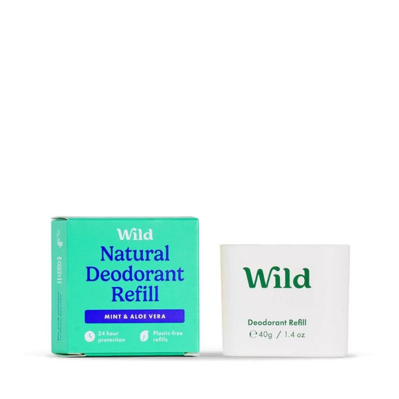 Wild Deodorant Refill Men Mint & Aloe Vera 40g - O'Sullivans Pharmacy - Toiletries - 5065003990692