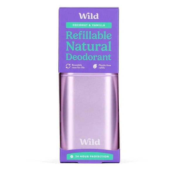 Wild Deodorant Starter Pack Purple Case Coconut & Vanilla - O'Sullivans Pharmacy