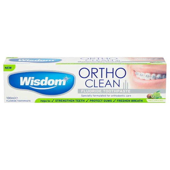 Wisdom Ortho Clean Orthodontic Toothpaste 100ml - O'Sullivans Pharmacy - Toiletries - 5028763013728