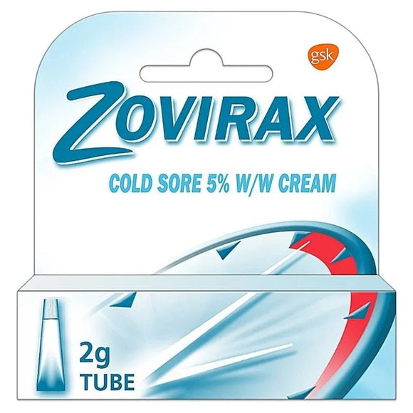 Zovirax Cold Sore Cream 2g Tube - O'Sullivans Pharmacy