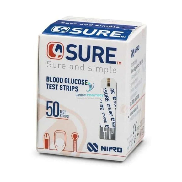 4Sure Blood Glucose Test Strips 50 Pack - O'Sullivans Pharmacy - Medicines & Health - 5420040811902