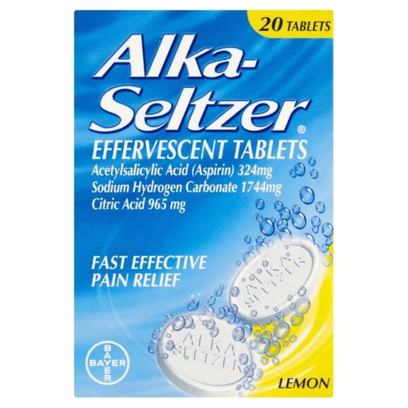 Alka Seltzer Original/Lemon 20 Pack - O'Sullivans Pharmacy - Medicines & Health -