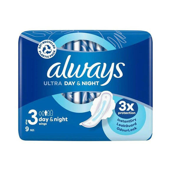 Always Ultra Day and Night Dark Blue 10 Pack - O'Sullivans Pharmacy - Toiletries - 4015400755609