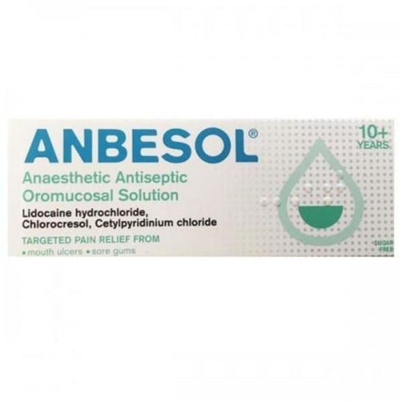 Anbesol Antisepic Solution 10ml - O'Sullivans Pharmacy - Medicines & Health -