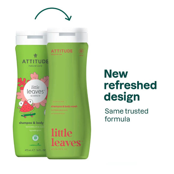 Attitude Little Leaves 2 in 1 Shampoo Watermelon & Coco 473ml - O'Sullivans Pharmacy - Mother & Baby - 626232410174