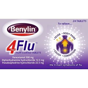 Benylin 4 Flu Tablets 24 Pack - O'Sullivans Pharmacy - Medicines & Health -