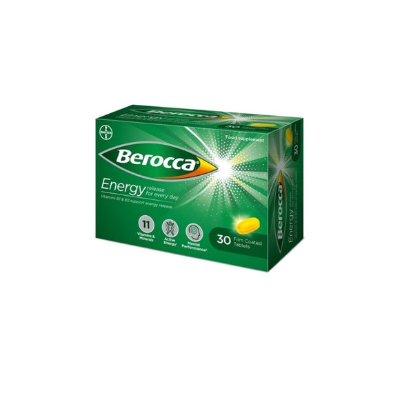 Berocca Film Coated Tablets 30 Pack - O'Sullivans Pharmacy - Vitamins - 5010605152306