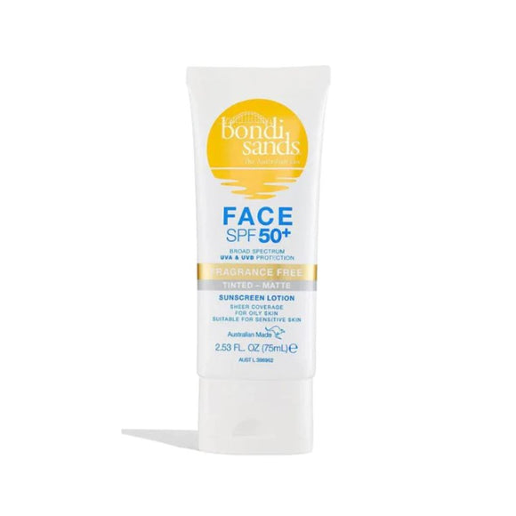 Bondi Sands Fragrance Free Matte Tinted Face Lotion SPF50+ 75ml - O'Sullivans Pharmacy - Suncare - 810020173390
