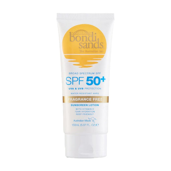 Bondi Sands Fragrance Free Sunscreen Lotion SPF50+ 150ml - O'Sullivans Pharmacy - Suncare - 810020170184