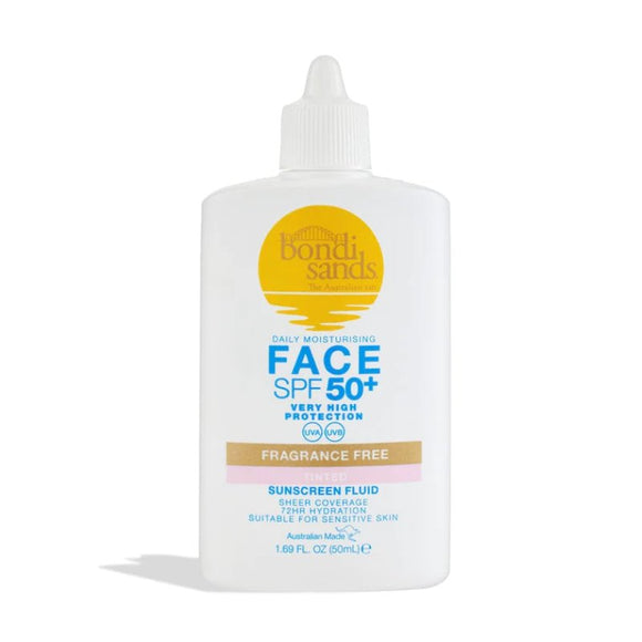 Bondi Sands SPF 50+ Fragrance Free Tinted Face Fluid 50ml - O'Sullivans Pharmacy - Suncare - 810020173376