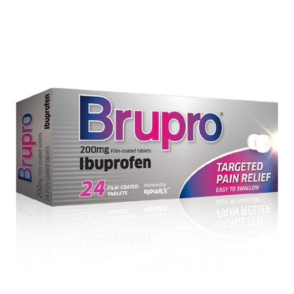 Brupro Ibuprofen 200mg Film Coated Tablets 24 Pack - O'Sullivans Pharmacy - Medicines & Health -