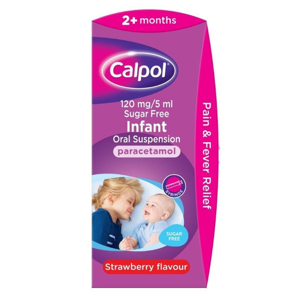 Calpol 120mg/5ml Sugar Free Infant Suspension Syrup 140ml - O'Sullivans Pharmacy - Medicines & Health -