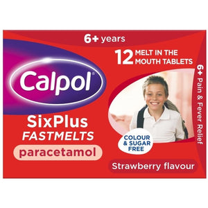 Calpol Sixplus Fastmelts 250mg Tablets 12 Pack - O'Sullivans Pharmacy - Medicines & Health -