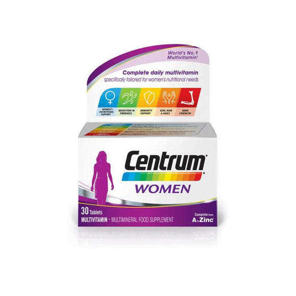 Centrum Women 30 Pack - O'Sullivans Pharmacy - Vitamins - 5054563126672