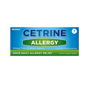 Cetrine Allergy 10mg Cetirizine Film Coated Tablets 7 Pack - O'Sullivans Pharmacy - Medicines & Health - 5390387082252