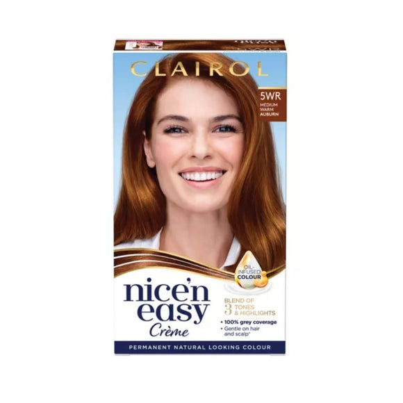 Clairol Nice n Easy 5WR Medium Warm Auburn Permanent Hair Dye - O'Sullivans Pharmacy - Toiletries - 8699568528877