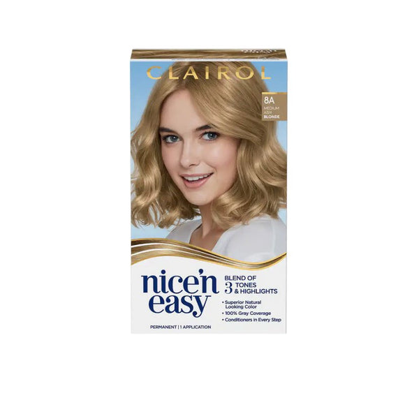 Clairol Nice n Easy Creme 8A Medium Ash Blonde - O'Sullivans Pharmacy - Toiletries - 8699568527924