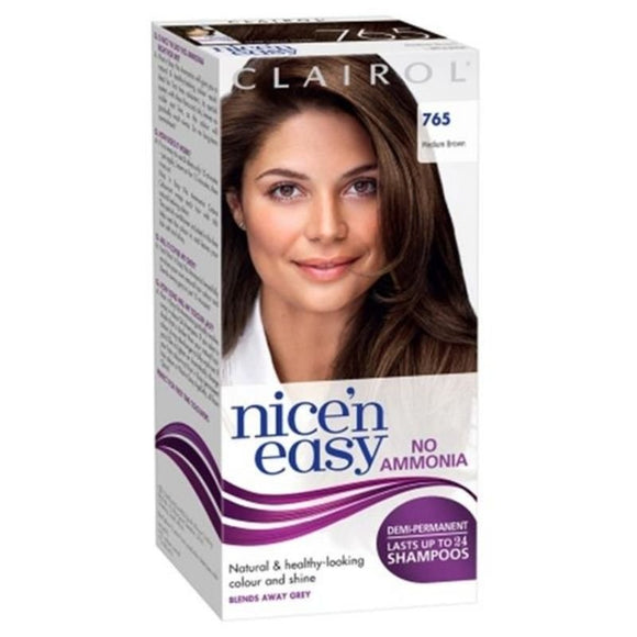 Clairol Nice n Easy No Ammonia Hair Colour Medium Brown 765 - O'Sullivans Pharmacy - Toiletries -