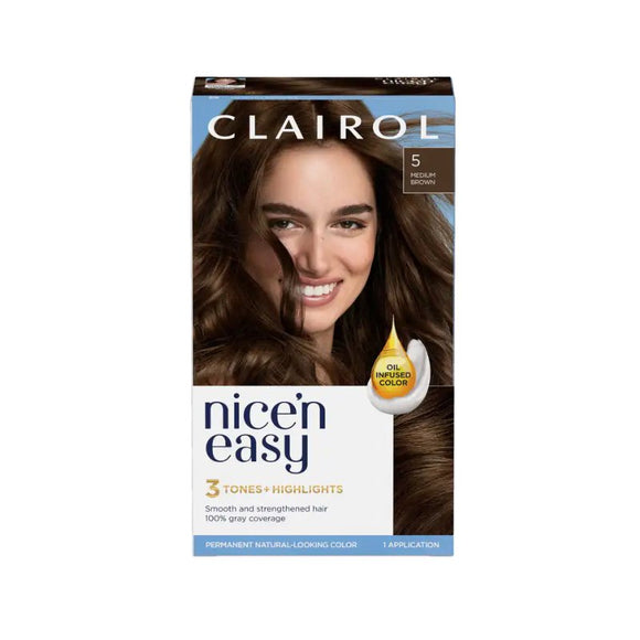 Clairol Nice n Easy Permanent 5 Medium Brown - O'Sullivans Pharmacy - Toiletries - 8699568528679