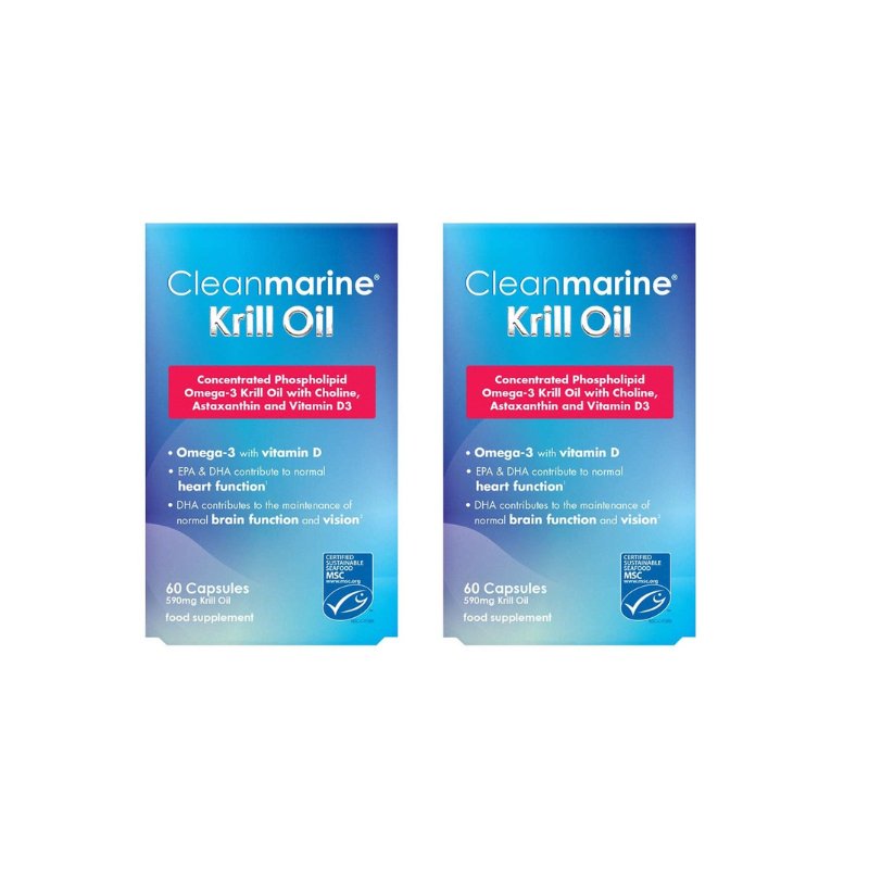 Cleanmarine Krill Oil Twin Pack 120 Capsules Vitamins