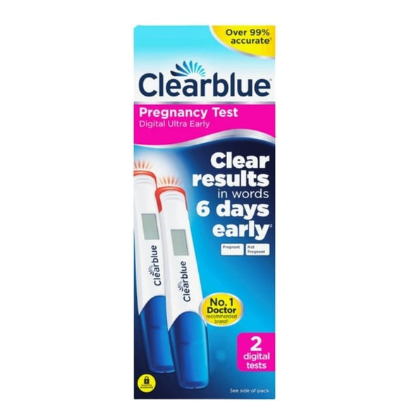 Clearblue Pregnancy Test Digital Ultra Early 2 Tests - O'Sullivans Pharmacy - Medicines & Health -