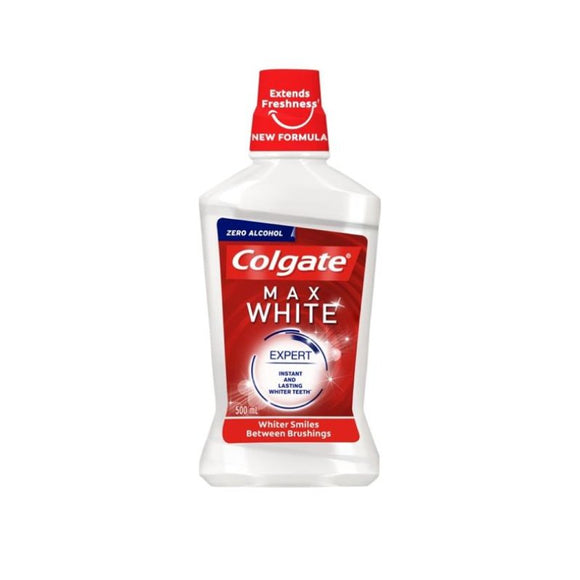 Colgate Max White Expert Whitening Mouthwash 500ml - O'Sullivans Pharmacy - Toiletries - 8714789798196