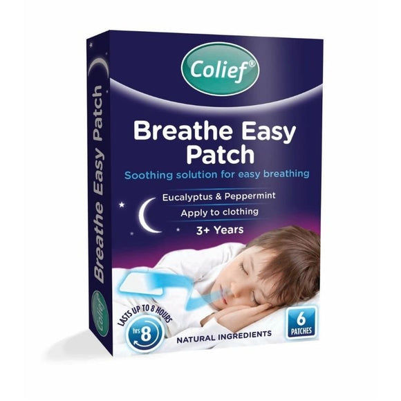 Colief Breathe Easy Patches 3+ Years 6 Pack - O'Sullivans Pharmacy - Mother & Baby - 5014302999967
