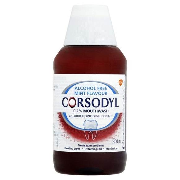 Corsodyl Alcohol Free Mint Mouthwash 300ml - O'Sullivans Pharmacy - Toiletries -