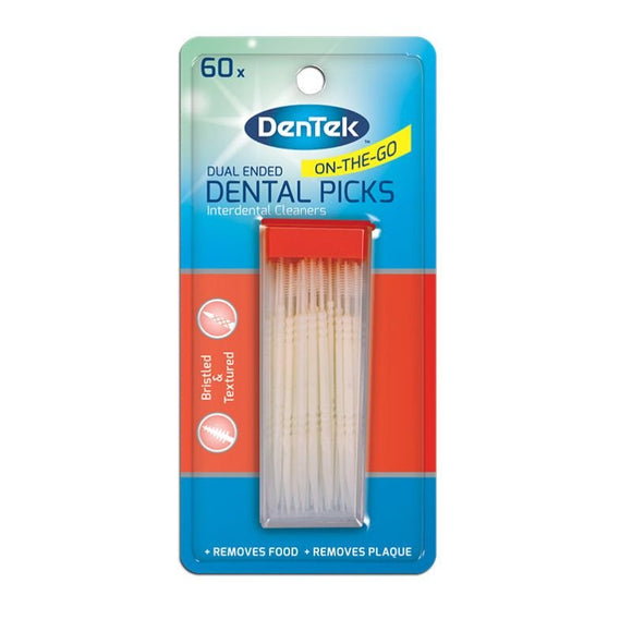 Dentek Dental Picks (Dual Ended) 60 Pack - O'Sullivans Pharmacy - Toiletries - 047701500408
