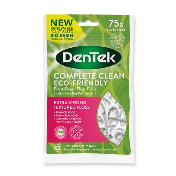Dentek ECO Complete Clean Floss Picks 75 Pack - O'Sullivans Pharmacy - Toiletries - 5060018880853