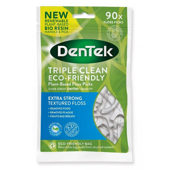 Dentek ECO Triple Clean Floss Picks 90 Pack - O'Sullivans Pharmacy - Toiletries - 5060018880846