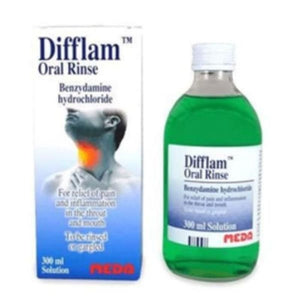 Difflam Oral Rinse Mouthwash 300ml - O'Sullivans Pharmacy - Toiletries -