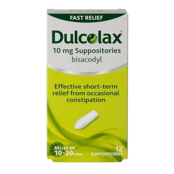 Dulcolax 10mg Suppositories 12 Pack - O'Sullivans Pharmacy - Medicines & Health -