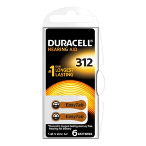Duracell Hearing Aid Brown Tab 312 N 6 Pack Batteries - O'Sullivans Pharmacy - Medicines & Health -