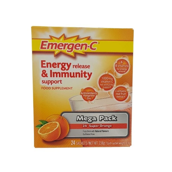 Emergen-C Orange 24 Pack - O'Sullivans Pharmacy - Vitamins - 5000309007590