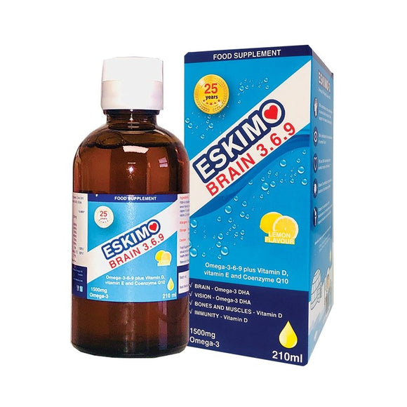 Eskimo Oil Eskimo Brain 3-6-9 210ml - O'Sullivans Pharmacy - Vitamins -