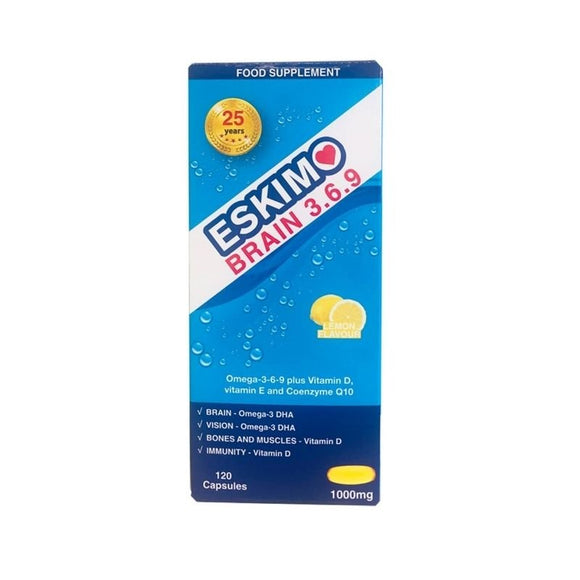 Eskimo Oil Eskimo Brain 3-6-9 Capsules 120 Pack - O'Sullivans Pharmacy - Vitamins -
