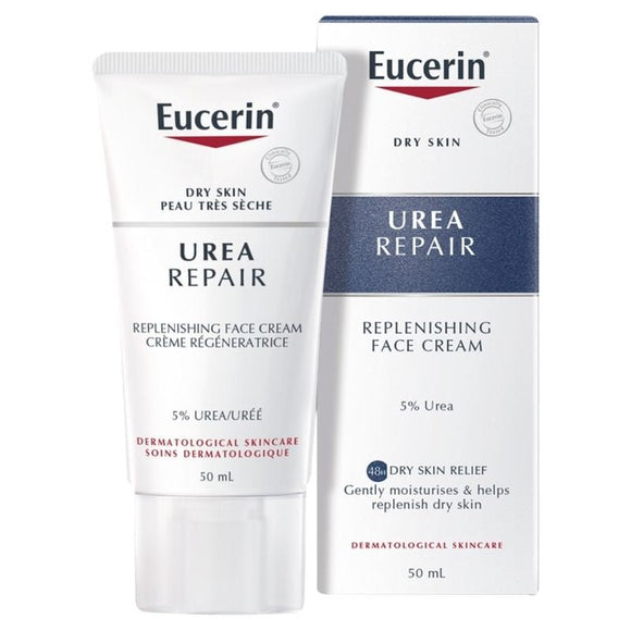 Eucerin Dry Skin Replenishing Face Cream 5% Urea With Lactate 50ml - O'Sullivans Pharmacy - Skincare -