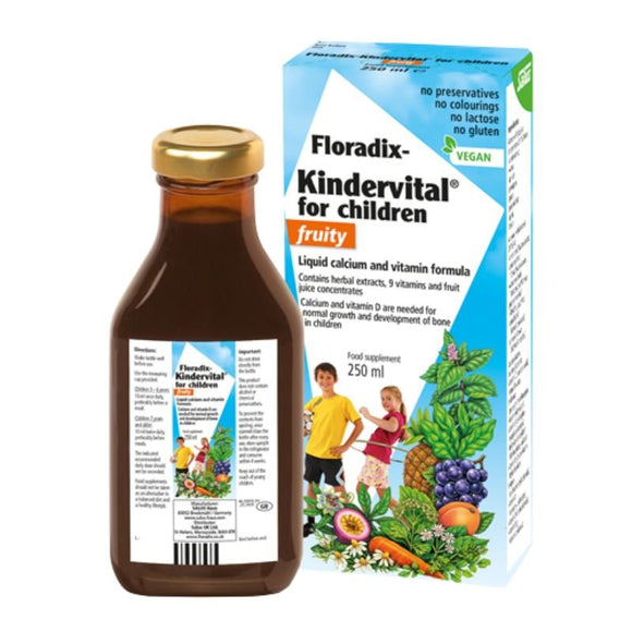 Floradix Kindervital Liquid Fruity Formula 250ml - O'Sullivans Pharmacy - Vitamins - 4004148047343